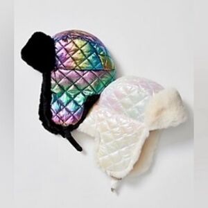 Free People Show Off Quilted Trapper Hat in nebula